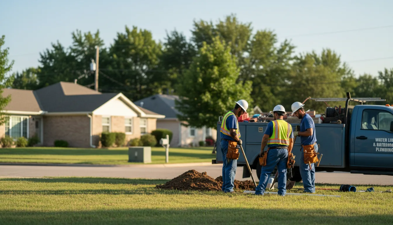 Residential water line and bathroom plumbing service in Lewisburg, OH